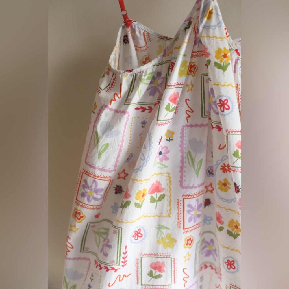 Storia Floral Babydoll Sundress | Whimsical Cottagecore Mini Dress M - Picture 3 of 5